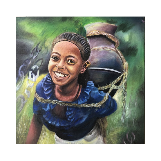 Child with water jar